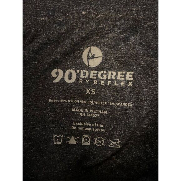 90 Degree By Reflex women's grey mid rise athletic pull on Leggings size XS - Picture 5 of 8